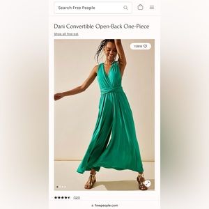 NWT Dani Convertible Open-Back One-Piece Size Small.